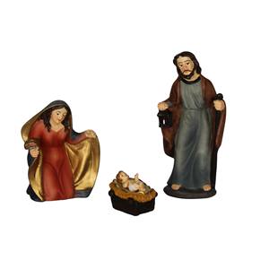 ชุดรูปปั้นพระกุมารเยซูและครอบครัวศักดิ์สิทธิ์แห่งอิลัต ยี่ห้อ ZICOM ทำจากเรซิ่นโพลีเอสเตอร์ ทาสีด้วยมือ ผลิตในเยอรมนี ขนาดประมาณ 8.5 ซม. - Product Image 1