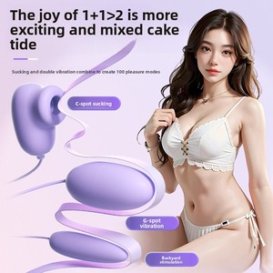 Vibrateur électrique amusant pour femmes avec fonctions de succion et de vibration 18Hz 65dB Jouet sexuel pour adultes - Product Image 2