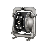 Pompe à diaphragme pneumatique en acier inoxydable 1/2 pouce pour l'industrie automobile, port OEM de 0,5 pouce, revêtement anticorrosion, liquide pesticide