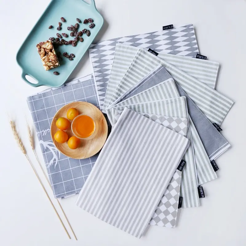 Kitchen Tea Towels Custom Digital Print Cotton Linen Kitchen Flour Sack Dish Tea Towel With Your Design