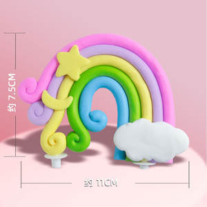 Nuevo Adorno <span class=keywords><strong>de</strong></span> Pastel <span class=keywords><strong>de</strong></span> Arcoíris <span class=keywords><strong>de</strong></span> Plástico con Globos <span class=keywords><strong>de</strong></span> Números para Cupcakes y Decoraciones <span class=keywords><strong>de</strong></span> <span class=keywords><strong>Cumpleaños</strong></span>, Gran Venta - Product Image 3