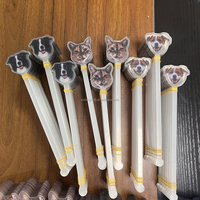 Bâtonnets à mélanger personnalisés en acrylique avec photos de visage de chien/chat pour bar et maison