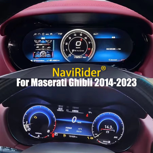 แผงหน้าปัด LCD สำหรับมาเซราติ กิบลี ปี 2014-2023 จอแสดงผลดิจิตอล แดชบอร์ด รองรับ Carplay GPS มาตรวัดความเร็ว ห้องนักบินเสมือนจริง - Product Image 6