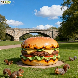 YOUFINE - Escultura de Hamburguesa Grande y Hermosa de Resina de Fibra de Vidrio - Product Image 5