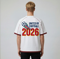 Maßgefertigtes Herren 100% Baumwoll-T-Shirt 200gsm Gestricktes Jersey Kurzarm Casual Einfarbig mit Kontrastbesatz für Fußball-Elemente