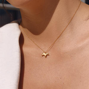 Collier pendentif chat et chien en acier inoxydable pour femme, un cadeau élégant et simple pour une bonne amie. - Product Image 4