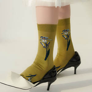 ถุงเท้าขิงประดับตกแต่งด้วยม่านตา<span class=keywords><strong>ส</strong></span>ีเหลือง<span class=keywords><strong>ไอ</strong></span><span class=keywords><strong>ริ</strong></span><span class=keywords><strong>ส</strong></span>ของผู้หญิงหรูหราทันสมัยอเนกประ<span class=keywords><strong>ส</strong></span>งค์นุ่มและใส่สบาย - Product Image 1