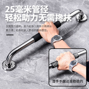 Barra de apoyo de acero inoxidable Shuntiancai de 30, 40, 50 y 60 cm con mango antideslizante para baño, inodoro, ancianos y personas con discapacidad. - Product Image 2