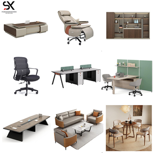 Simple y moderno para 4/6 personas, estación de trabajo, escritorio, partición, cubículo, muebles de oficina con juego de sillas, Panel de estilo de madera para uso en dormitorio - Product Image 6