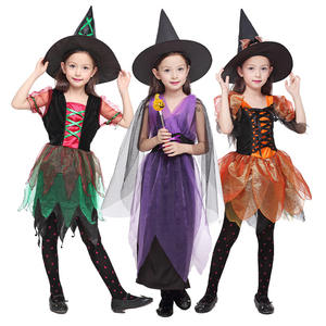 Costume de Sorcière Filles Déguisement Halloween Cosplay Pourim Carnaval Thème Fête de Noël Toddler Kids Princess Dress Prom Gown - Product Image 3