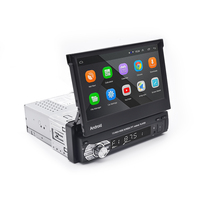 Radio de Coche Android Retráctil 1DIN de 7 Pulgadas, Pantalla Táctil Plegable, GPS, WiFi, Bluetooth, Reproductor FM MP5 Universal, Gran Venta