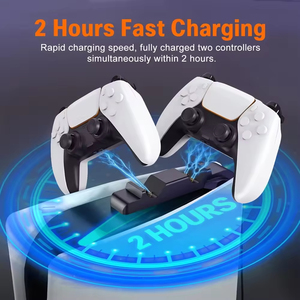 INNOASIA Fast Charging Station for <b>Controller</b> Dual Charging Dock with Contact Pins and LED Display Screen - Product Image 6