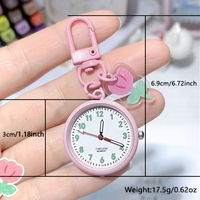 Nouvelle breloque mignonne pour cartable de style académique, décoration montre de poche avec affichage de l'heure A271014
