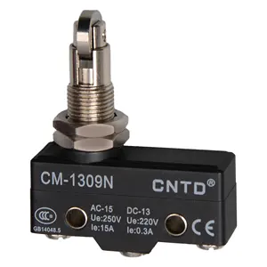 CNTD-varios actuadores de alta precisión, 15A, 250V, carcasa de plástico de ingeniería, interruptor de límite Horizontal, CM-1309N