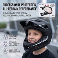 Casque de vélo léger et détachable pour enfants, intégral, en EPS, pour VTT, descente, vélo d'équilibre et trottinette, avec des matériaux plus sûrs