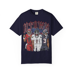 T-shirt de football 713 H-town Stroud Dell Lassiter (noir, rouge, gris, bleu marine) - Product Image 2