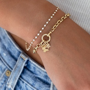 จี้สแตนเลสสั่งทำได้ ขายส่งจำนวนมาก จี้ตัวอักษรชุบทอง 14k สำหรับทำเครื่องประดับ สร้อยข้อมือ สร้อยคอ - Product Image 4