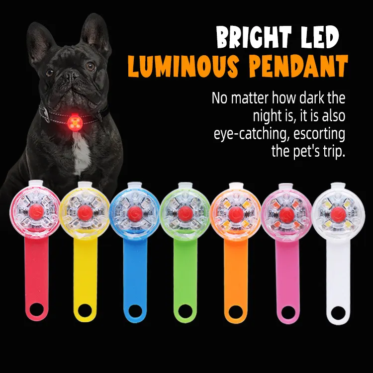 Waterproof LED Pet Dog Collar Pendant Night Safety Luminous Pendant USB Rechargeable Light Flashing Collar