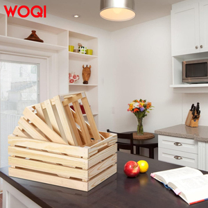 WOQI Caisses gigognes <span class=keywords><strong>en</strong></span> <span class=keywords><strong>bois</strong></span> de pin naturel avec poignées Panier de rangement décoratif <span class=keywords><strong>en</strong></span> <span class=keywords><strong>bois</strong></span> <span class=keywords><strong>pour</strong></span> l'artisanat <span class=keywords><strong>pour</strong></span> le stockage de style amoureux - Product Image 5