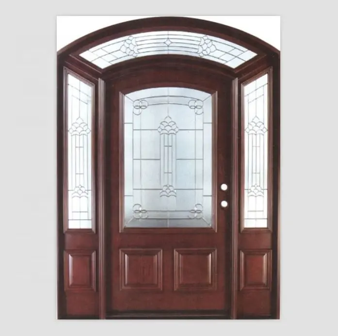 Arched top solid wood security doors homes entrance