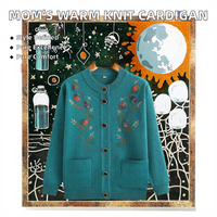 2025 pull décontracté pour femmes de haute qualité veste cardigan tricoté multicolore pour printemps chandails pour femmes avec broderie