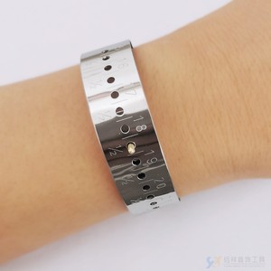 Stainless Steel Bracelet Sizer <b>Ring</b> Measuring Tool For Jewelry Making Round Shape 18 To 23 <b>Size</b> With <b>Adjustable</b> Fit - Product Image 2