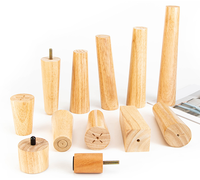 Jambes de table en bois tournées durables finition en bois dur naturel pour les jambes de modèle d'utilisation extérieure d'appartement d'atelier de salon