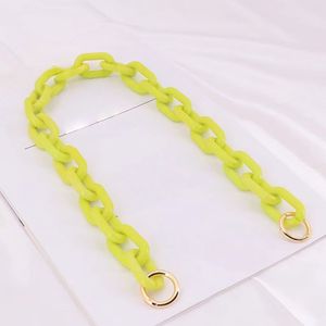 สายสร้อยอะคริลิคหลากสีสดใสพร้อมห่วงทองสำหรับกระเป๋าแฟชั่นอเนกประสงค์อุปกรณ์เสริมโซ่สำหรับเปลี่ยนกระเป๋า - Product Image 3