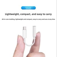 Adaptador de Conector de Auriculares USB-C a 3.5mm Macho-Hembra con Conductor de Cobre y Convertidor de Audio Auxiliar para Teléfonos Inteligentes y Auriculares