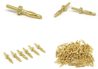 2,5mm Banana Plug Chapado en oro Macho Cola Rosca M2.5 Cobre Dorado