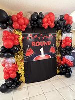 Kit de guirlande d'arc de ballons rouges et noirs Ballons noirs rouges pour la décoration d'anniversaire de douche de bébé de mariage d'anniversaire