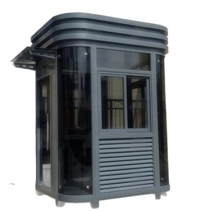 Stainless Steel Security Booth Outdoor Mobile Aluminum Alloy Waterproof for Supermarket - Product Image 1
