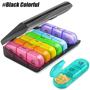 Estuche Semanal para Pastillas, Mini Pastillero de Plástico <span class=keywords><strong>AM</strong></span>/PM, Estuche de Medicamentos de Bolsillo, Estuche para Pastillas en Promoción - Product Image 2