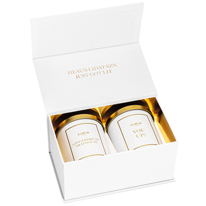 Caja de Regalo de Cartón de Lujo con Tapa Magnética de Terciopelo para Juego de Velas - Product Image 1