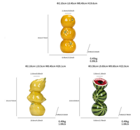 Vase décoratif en céramique jaune haut et moderne, motif citron de la Côte d'Amalfi, portable, pour centre de table de salle à manger, maison et cuisine