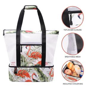 <span class=keywords><strong>Bolsa</strong></span> de Playa Aislante Impermeable de Poliéster para Picnic, con Cremallera y Malla, Estilo Moderno, Venta al por Mayor - Product Image 3