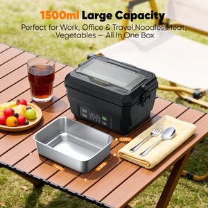 Bencircle E07 Cordless Heated Lunch Box 1.5L Portable Electric Food <b>Warmer</b> with 22500mAh Battery, Stainless Steel Container - Product Image 6