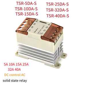 Relais à semi-conducteurs triphasé sans contact à clipser sur rail DIN intégré TSR 5DA-40DA-S 5A 10A 15A 25A 32A 40A TSR-25DA-S TSR-40AA-S - Product Image 3