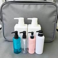 Bouteilles de luxe vides de 500 ml pour shampoing et après-shampoing, emballage PET pour shampoing, bouteilles blanches, noires, transparentes en plastique