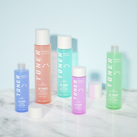 Bouteille vide de 100 ml 120ml 200ml 250ml rose pour soins de la peau, lotion cosmétique pour le visage, toner, pompe