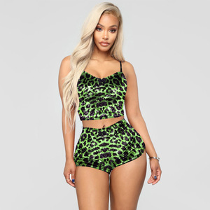 <span class=keywords><strong>Pigiama</strong></span> Casual lavorato a maglia da donna con cinturino <span class=keywords><strong>leopardato</strong></span> <span class=keywords><strong>leopardato</strong></span> da donna - Product Image 5