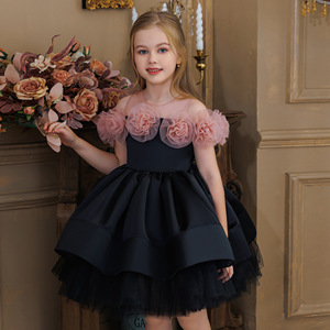 Robe de princesse pour filles, idéale pour anniversaire, banquet, récital de piano, spectacle, mariage, tenue de scène élégante, ensemble de costume formel pour concours - Product Image 1