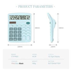 Calculadora con Pantalla LCD, de Oficina, de Escritorio, de Plástico, con Logotipo Personalizado, Financiera, Comercial, <span class=keywords><strong>M</strong></span>-28, 12 Dígitos, Funciona con Batería, Calendario Doble - Product Image 3