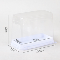 Récipient en plastique rectangulaire en stock prêt à expédier pour emballage de gâteau mousse pour emballage de chewing-gum sushi hamburger