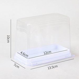 Listo para enviar Contenedor de plástico <span class=keywords><strong>rectangular</strong></span> en stock para Mousse Cake Packing para chicle Sushi Hamburguesa Packaging - Product Image 4