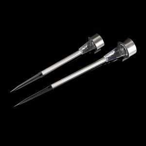 Hejia Solar Garden <b>Lights</b> Stainless Steel Glass Led Lawn <b>Lights</b> Outdoor Ground <b>Socket</b> Lighting For Yard Patio Pathway - Product Image 2