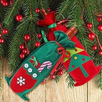 Xmas Designs Noël Bouteille De Vin Couvre Bouteille Pull Robe Feutre Noël Vin Manches Bouteille De Vin cadeau Sacs