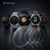 Film Pelindung Layar Kaca Temper Universal Round 9H HD Clear, Kompatibel dengan Samsung Huawei Garmin Xiaomi Smart Watch