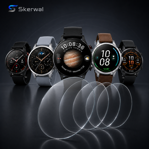 Protector de Pantalla de Vidrio Templado Universal Redondo 9H HD Transparente Compatible con Relojes Inteligentes Samsung, <span class=keywords><strong>Huawei</strong></span>, Garmin y Xiaomi - Product Image 1