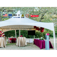 Tente d'exposition quatre saisons en aluminium 6x6m, auvent PVC/toile toutes saisons, résistance aux UV sur mesure, coupe-vent, ignifuge, TUV
